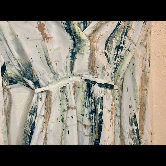 Maternity Dress WaterColor Abstract, Liz Lang, tie, quarter sleeves, spring - Picture 5 of 10